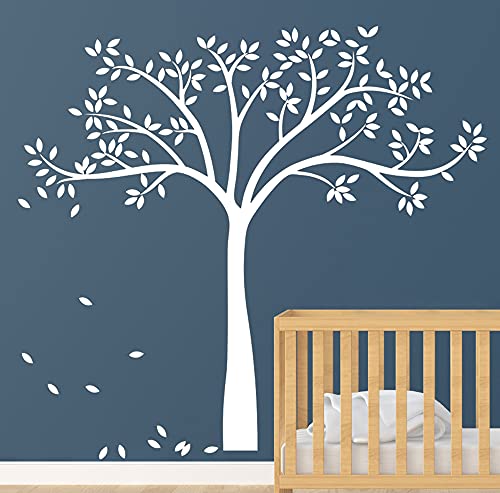 Vinilo Decorativo Árbol para Cuarto de Bebé Blanco