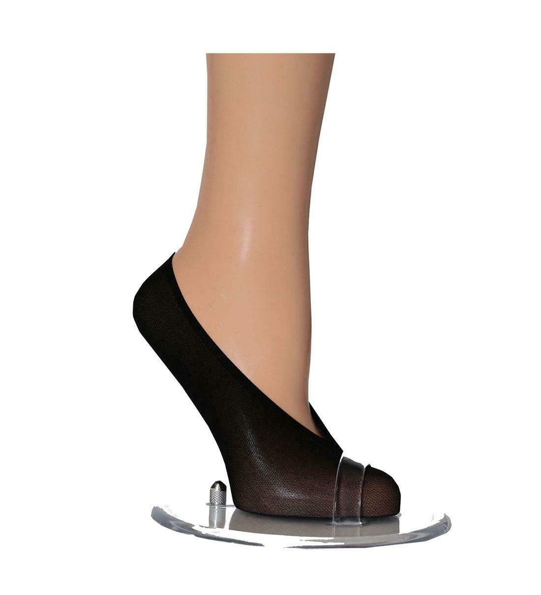 21Fashion Women's Black Socks Footsies Trainer Invisible Show Shoe Liner Foot Liner Boot Socks Uk 4-7 (Pair Of 3)