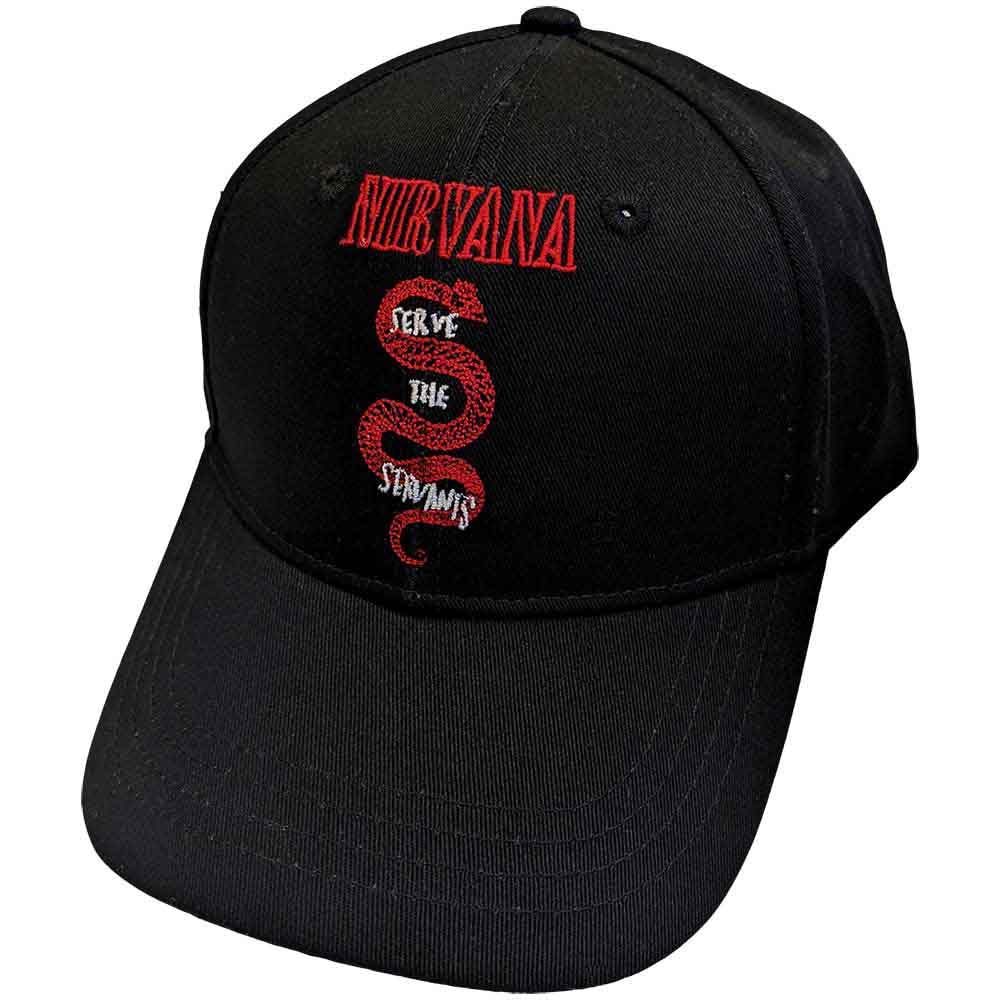 Nirvana Baseball Cap Serve The Servants Band Logo Official Black One Size