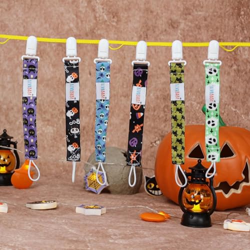 Image of ALVABABY Christmas Pacifier Clips 8 Pack Binky Paci Holder Leashes Teethers 8DBP05-DA