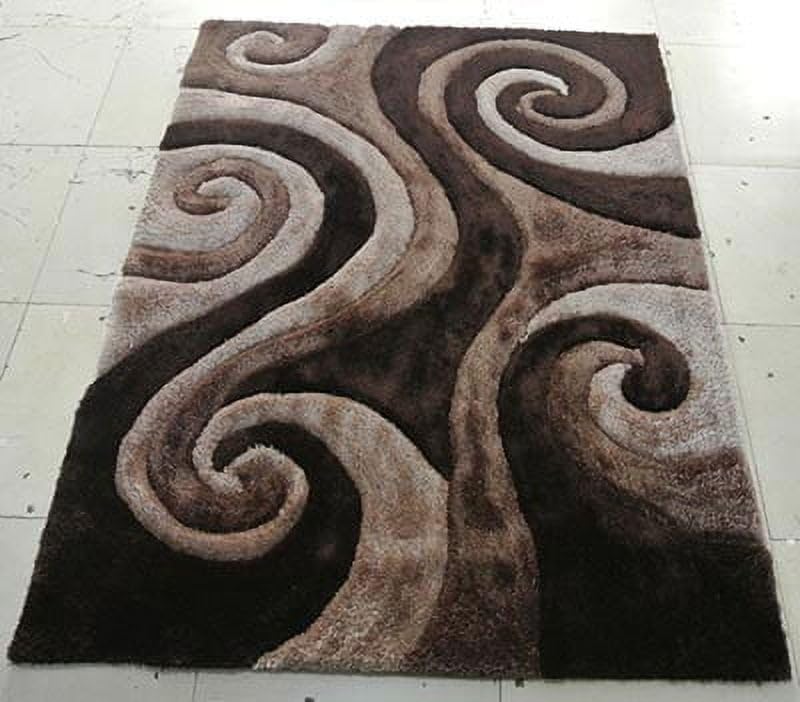 3d805-coco-5x7 5 x 7 in. 3 Dimension Hand Carved Shag Rug Coco