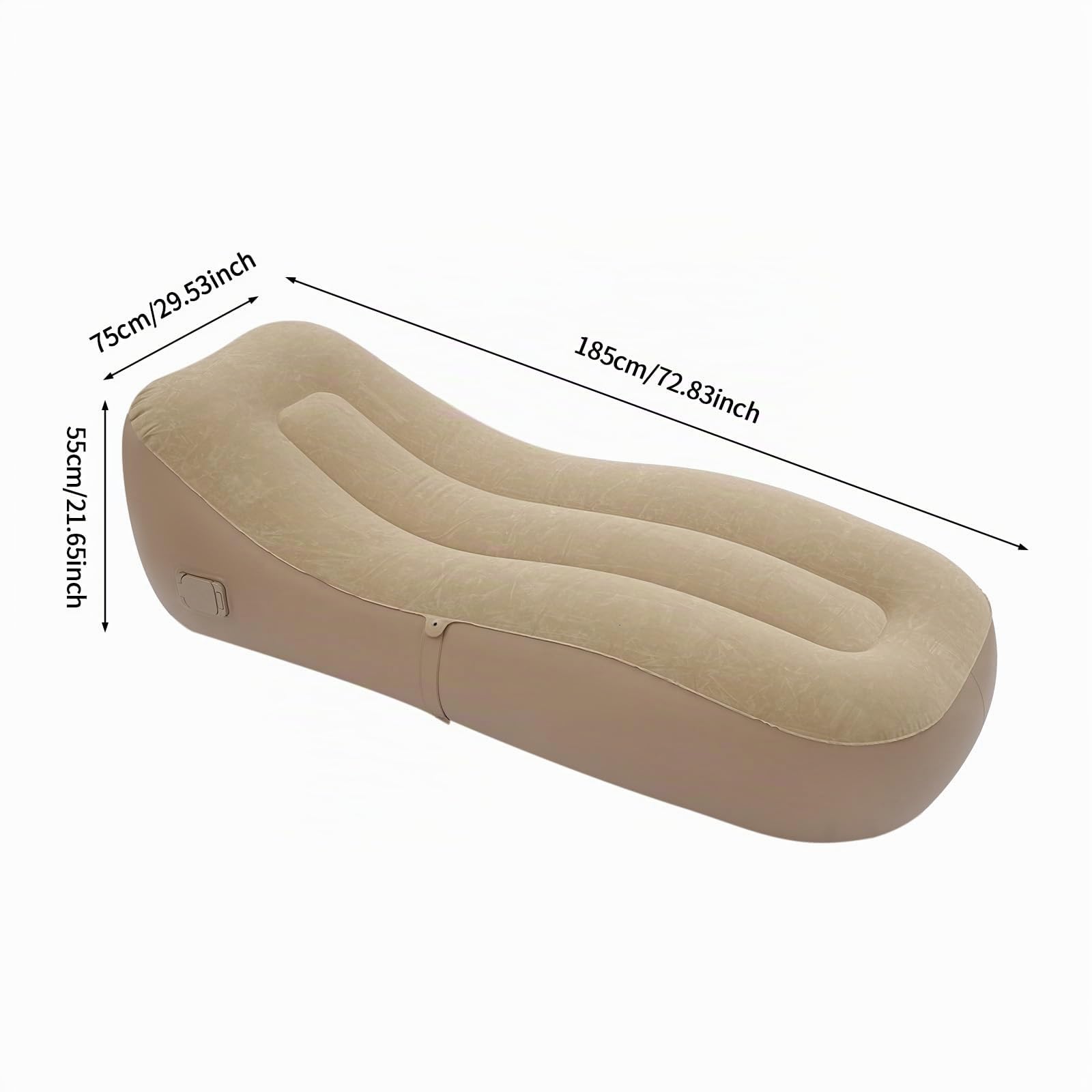 Tragbar Aufblasbare Liege & Sofa, Wasserdicht Faltbar Luftsofa Camping Luftsessel mit Eingebauter Pumpe für Outdoor, Strandpartys & Garten, perfekt für Reisen & Picknicks (B)