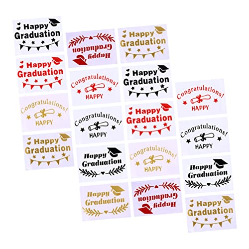SUPVOX 18hojas Pegatinas De Globo Personalizadas Para Graduación Calcomanía Transparente Decoración Para Fiesta De Graduación