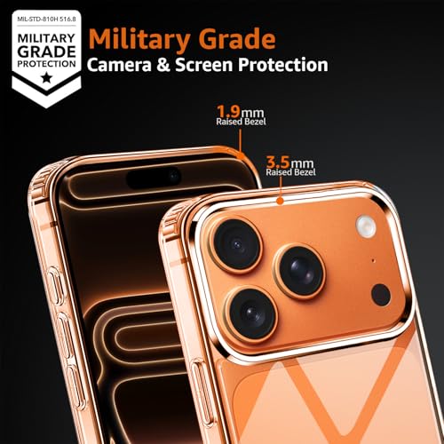 Image of Amozo for iPhone 17 Pro Max Back Case Cover | Ultra Hybrid Transparent Camera and Drop Protection Back Case Cover for iPhone 17 Pro Max - (Polycarbonate|Clear)