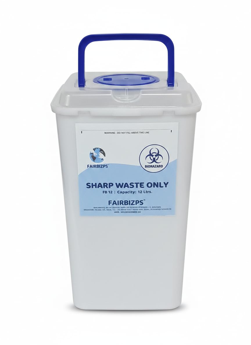 12 LTR Bio-Medical Sharps Container | Puncture Proof Plastic Disposal Bin for Needles, Glass Waste & Metallic Implants-image-29