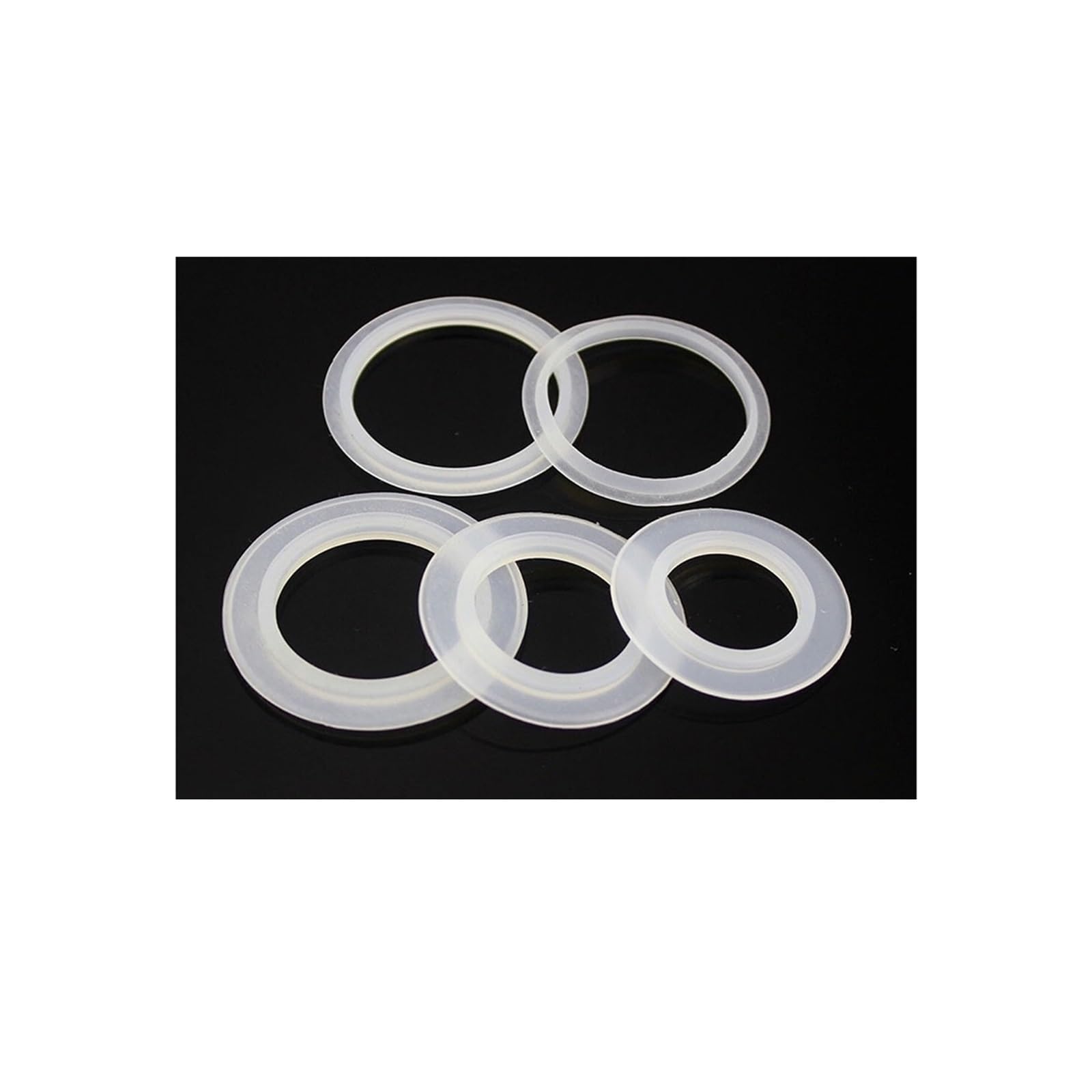 JUMELA Silicone Drain Seal Replacement Washbasin Sink Pop Up Plug Cap Washer Seal 5pcs (Assorted Sizes: 35*20mm, 38*31mm, 38*23.5mm, 41.5*33mm, 43.5*29mm)