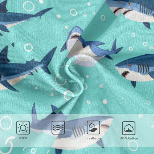 Wusikd Shark Boys' Underwear Cotton Blue Boys Briefs Soft Toddler Underwear 2T3
