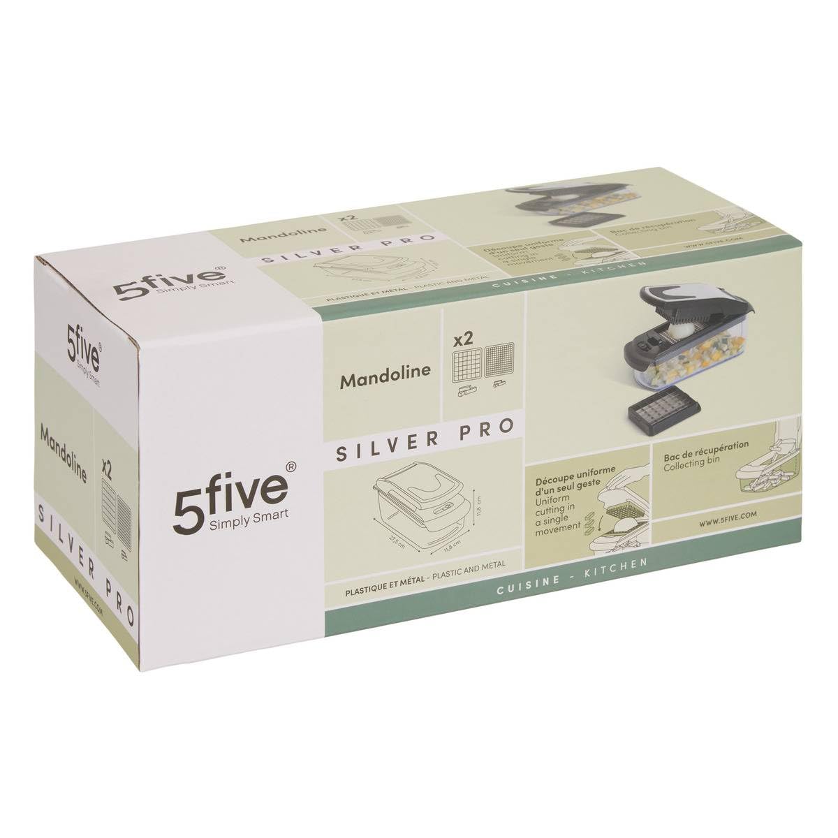 5five - mandoline silver pro noir 2 lames