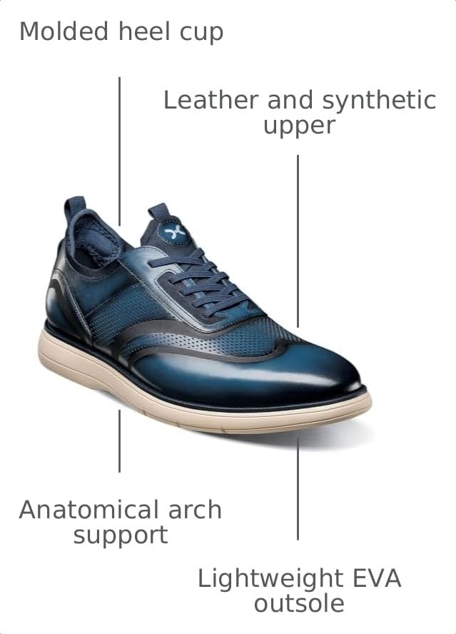 Image of Stacy Adams Edgewood Wing Tip Elastic Lace