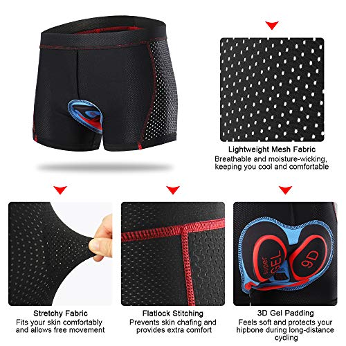 Calzas ciclistas para hombre con acolchado 3D gel miniatura 2