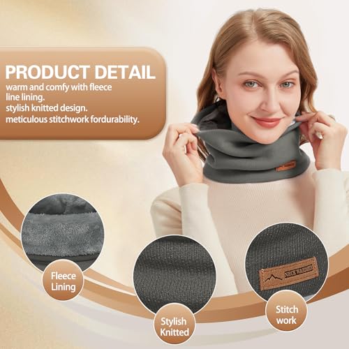 Neck Warmer Gaiter for Men Women,Winter Soft Thick Warm Fleece Lined Face Ski Mask Scarf Cold Weather Running3