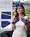 Thstdhy Fascinators Hats for Women Tea Party Fascinator Headband with Gloves Tea Party Accessories for Ladies Royal Blue