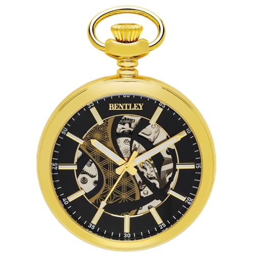 CREPHA(?????) Clefer BT-AP322-GD Men's Simple Mechanical Pocket Watch, Bentley, Gold, Analog, Gold, Modern