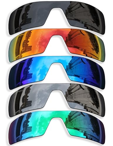 Betterun 5 Pieces Polarized Replacement Lenses for Oakley Oil Rig Sunglasses Anti-Scratch and Impact Resistant