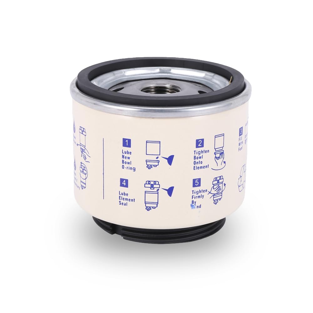 Filtro De Diésel para Coche, 2 Piezas/4 Piezas, Elemento De Filtro De Combustible R12T, Elemento Separador De Agua, Compatible con S3240 120As 120At Npt Zg1/4-19 Ymh2E114-00-00.