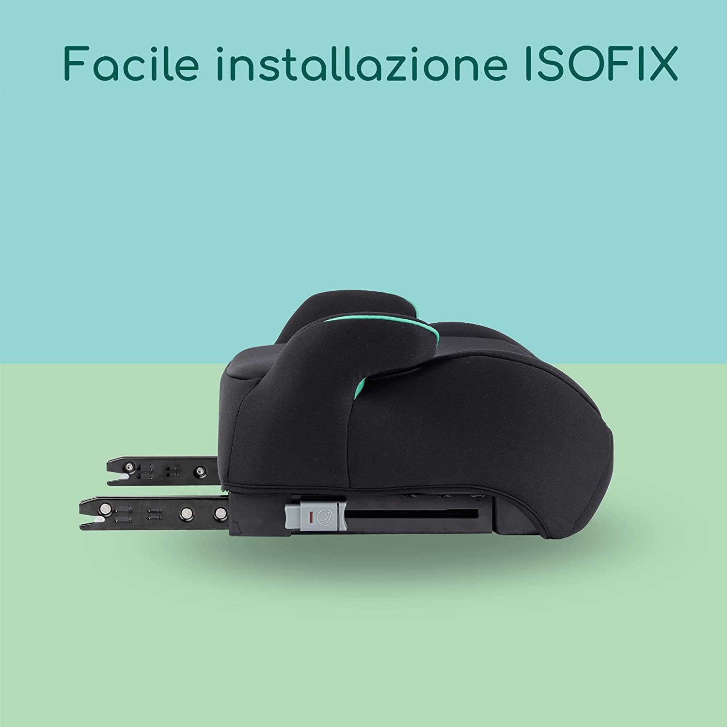 Bebeconfort Manga i-Fix Rialzo Auto per bambini, Seduta auto bambini, seggiolino auto isofix gruppo 3 per Bambini 128-150 cm, dai 6 ai 12 Anni (22-36 kg), colore Black Mist