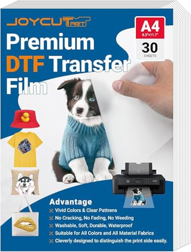 MIAHART DTF Transferfolie – 30 Stück A4 Matt – Für DIY-Druck Auf Textilien & Mehr – PreTreat Blätter