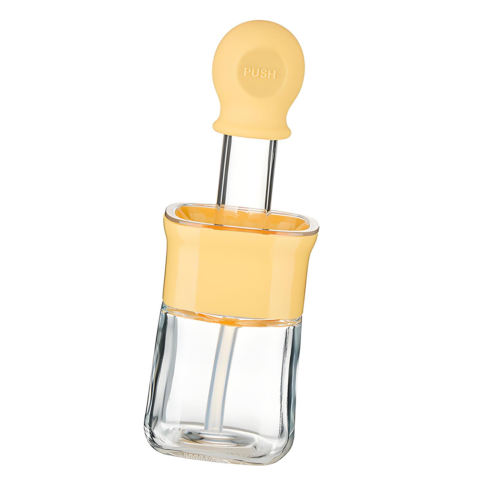 JSGHGDF Temperatures Resistant Silicone Basting Tool with Glass Container Ergonomic Oil Brush and Dispenser Set Barbecue Oil Brush Bottle