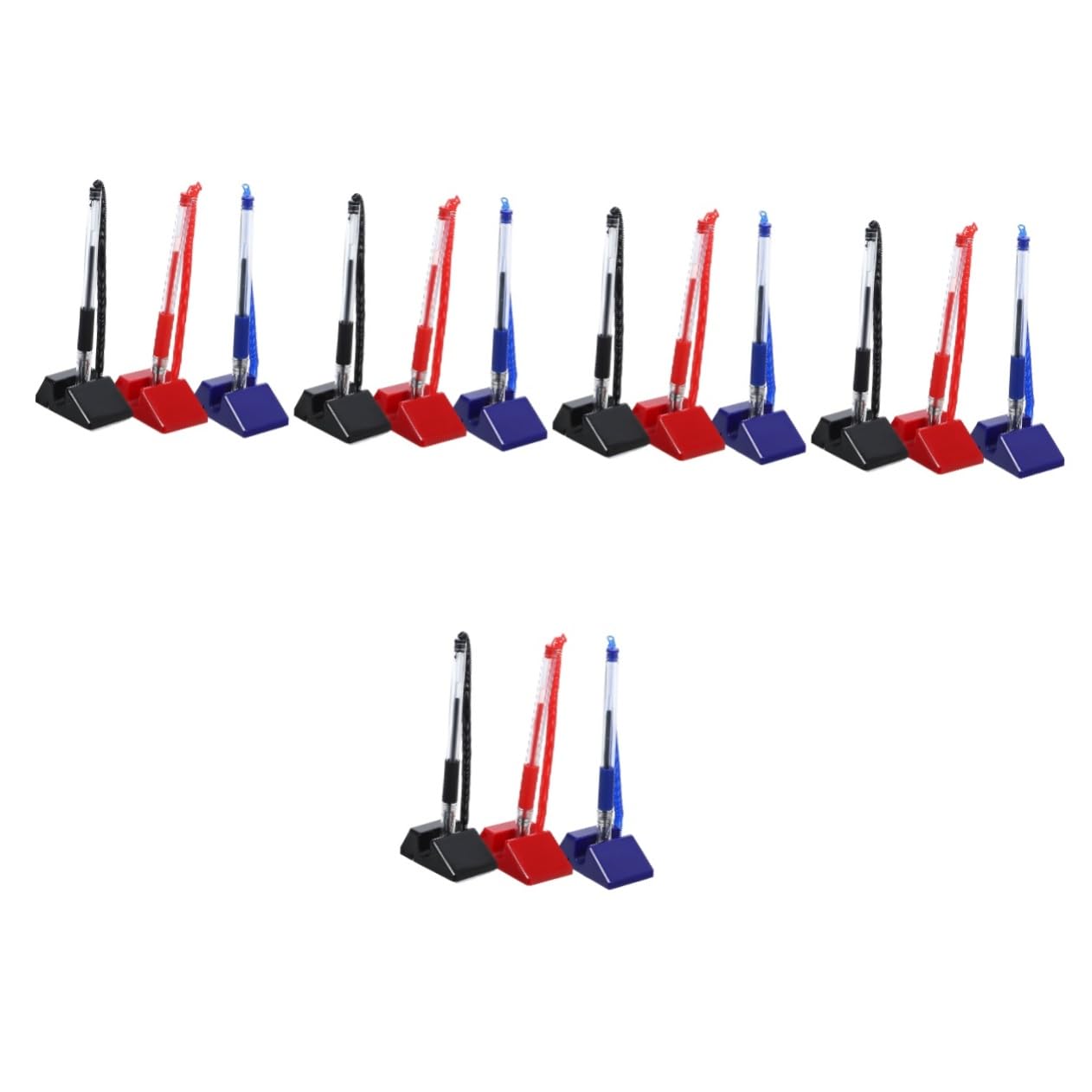 DOITOOL 5 Set Penne Scrivania Per Reception Penne Gel Per Uffici E Banche Scrittura 3 Pezzi * 5
