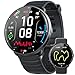 Parsonver Reloj Inteligente Hombre Mujer con GPS Integrado, 5 ATM Impermeable para Piscina/Aguas Abiertas, AMOLED Pantalla, 100+ Deportivos Integrado, Frecuencia Cardíaca y Sueño (Negro, 42 mm)