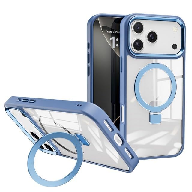 Coque iPhone 17 Air silicone bleu transparente contre rayures et chutes