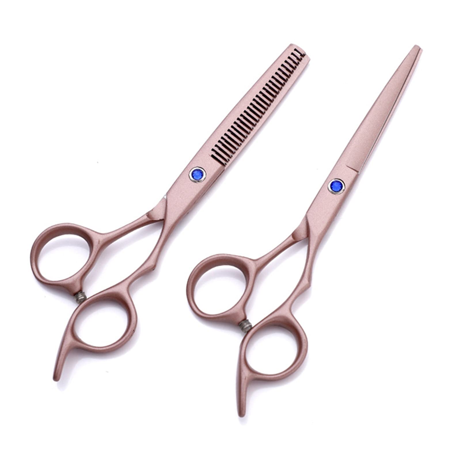 6 Inch Rose Goud Hairdressing Scissors, Hair Thinning, Makeup Scissors, Hairdresser Scissors Hair Cutting Shears (Color : Set) (Set B)