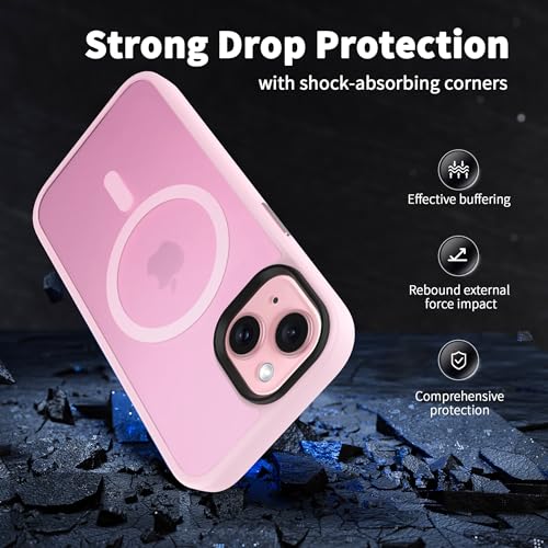 Image of CACOE Magnetic Case for iPhone 15 6.1 inch, Pink