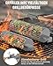 Rollendes Grillkorb Set, Grill zubehör mit abnehmbarer Holzgriff, Edelstahl 304, GrillZubehör für Outdoor-Grill, Gemüse, Fleisch und Meeresfrüchte am Außengril, Geschenke für Männer