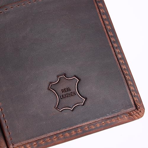 Image of Trifold Wallet for Men - Full Grain Leather, Handcrafted RFID Blocking Wallet, Slim Trifold Design, Classic Men's Leather Wallet, Gift for Him