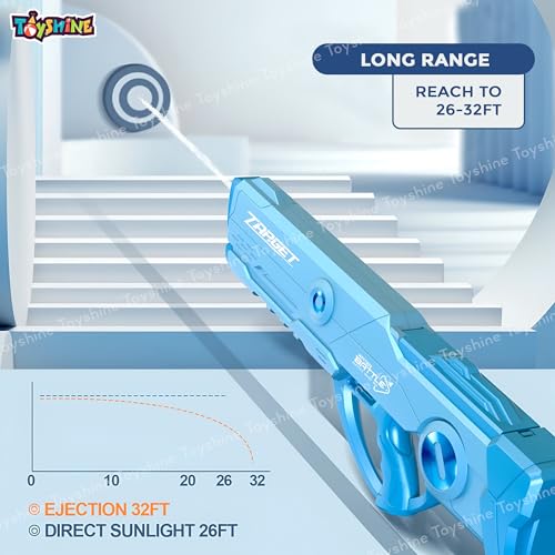 Image of Toyshine 820ml Electric Water Gun Toy with Automatic Water Absorption Function,34Ft Range | Self-Filling | Rechargeable with High Pressure Mechanism Outdoor Toy Ideal for Holi Party Pool & Beach Fun