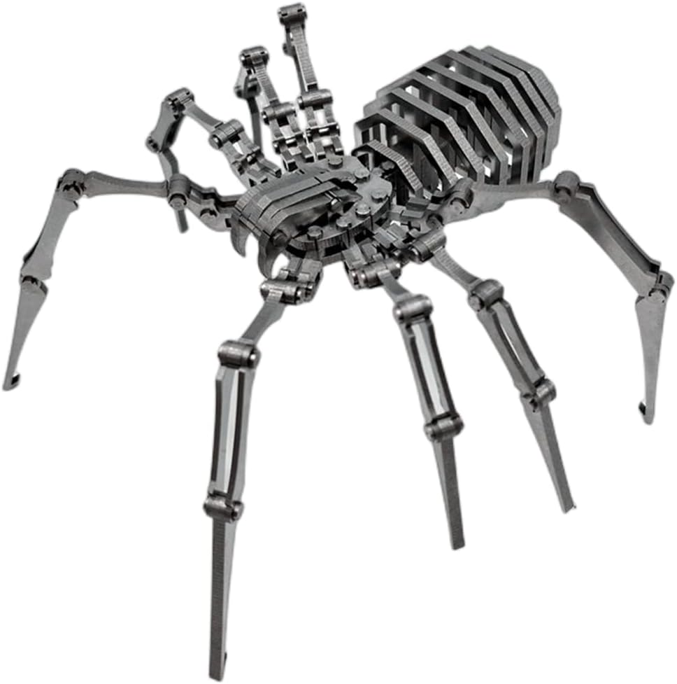 3D Metal Puzzles for Adults, Spider King DIY Model Kit Toys - 3D Jigsaw Puzzle Stainless Steel Hand Assembled Detachable Model, Home Decoration Art Craft Gifts Desk Ornaments Toy for Teens & Adult