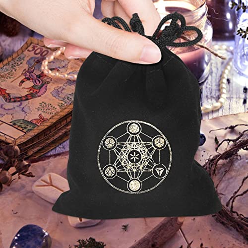Bolsa de Tarô Suave | Saco de cartas de tarô com cordão - Sacos de cordão mágico de tarô de veludo,