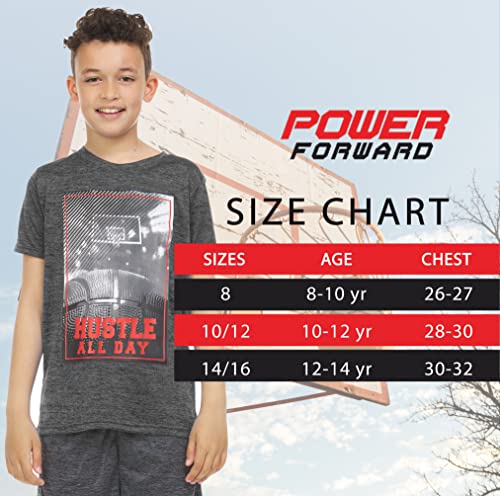 Power Forward Boys T Shirts - Youth Big Kids Active Athletic Workout Sports Basketball Graphic Short Sleeve Top 4 Pack thumb #5