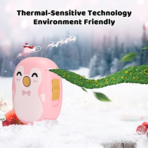 Munbyn Penguin Label Maker Machine With Tape, Bluetooth Pocket Thermal Label Printer, Handheld Sticker Printer For Christmas Home Kitchen Study Use, Compatible With Android & Ios (Pink) #TOP6