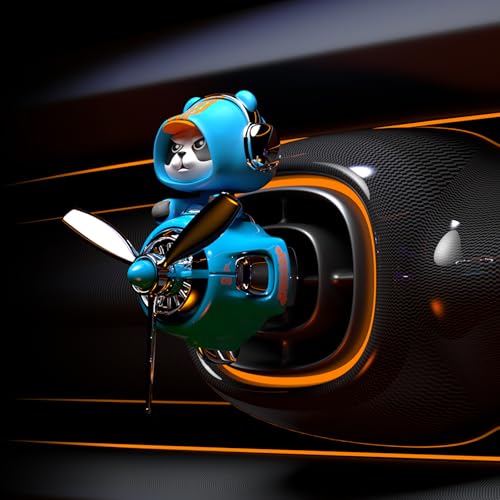 Image of Panda Car Air Fresheners Pilot Car Diffuser | Cute Car Perfume, Funny Car Fragrance, Rotating Propeller Design, Silicone Clip, Easy Installation, Long-Lasting Fragrance