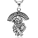 Joyas Stayoung "Sons of Anarchy" diseño de fantasmas/diseño de calavera con pistola hombre collar con colgante de acero inoxidable, de plata y