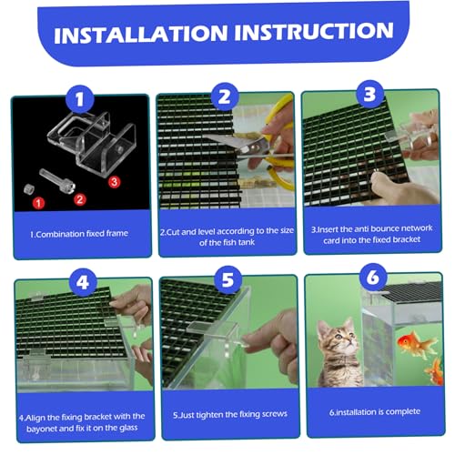 Capot de protection pour aquarium en matériau durable et structure robuste - 6