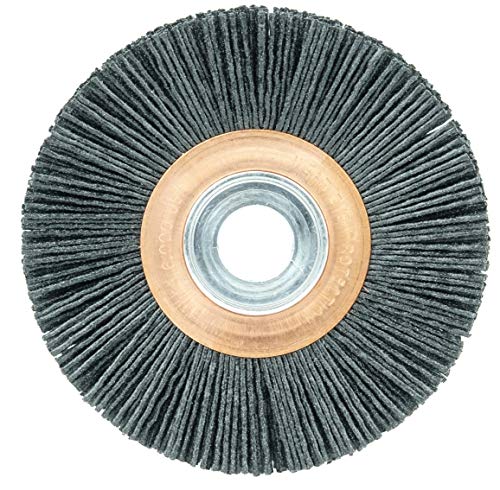 Image of Weiler 31280 Burr-Rx 4 inch Heavy-Duty Narrow Face Wheel, .043 /120CG Crimped Fill, 5 /8 inch-1 /2 inch Arbor Hole, Made in The USA (Pack of 2)