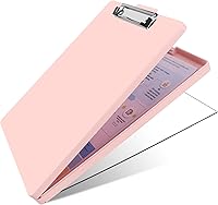 Vista 10 de SFLHHDM Portapapeles con almacenamiento, tableros de clip resistentes de 8.5 x 11 pulgadas con 2 fundas de almacenamiento, portapapeles de Azul