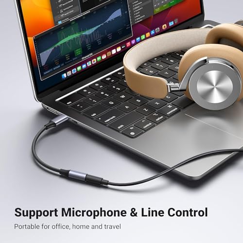 Image of Sounce Type C to 3.5 mm Audio Jack Connector with DAC Headphone Converter Adapter Compatible with iPhone 15 Pro Max / 15 Pro / 15 Plus, Galaxy S23 / S22 / S21 /S208, iPad Pro, Pixel 8 & Other Type C Phones