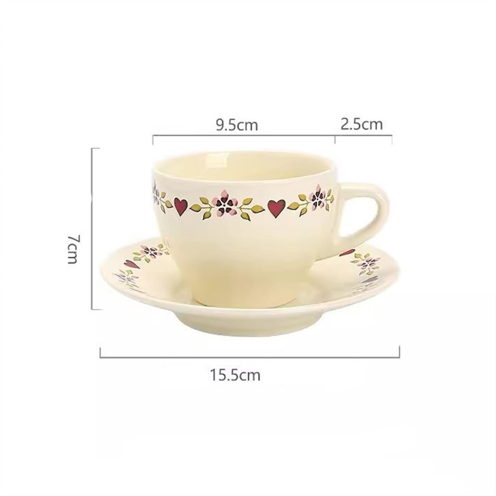 Exquisites Keramik-Teegeschirr-Set im rustikalen Stil, ideal für Nachmittagstee, Snacks, Frühstück und Kaffee.