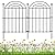 Decorative Garden Fence, 17in(H) x10.8ft Rustproof Metal No Dig Fence Animal Barrier Fence for Dog Rabbit, Wire Border Panel Fencing for Yard Patio Outdoor Decor 10 Pack