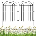 Decorative Garden Fence, 17in(H) x10.8ft Rustproof Metal No Dig Fence Animal Barrier Fence for Dog Rabbit, Wire Border Panel Fencing for Yard Patio Outdoor Decor 10 Pack