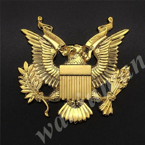 Image of 1x US Army Emblem US Military Army Badge US Army Decal Military Army Sticker for Universal Pickup and Car Metal (Gold)