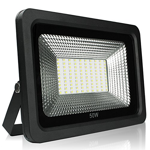 RPGT 50W LED Projecteurs Lumière Lampe Imperméable Extérieur & Intérieur Eclairage idéale pour Jardin, Couloir, Terrasse, Patio (Blanc Chaud)