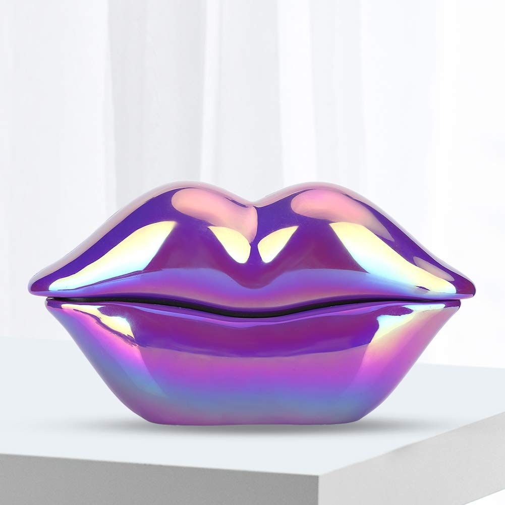 Festnetztelefon zu Hause, Creative Purple Lips Shape Desktop-Festnetz, Elektroplatten-Kabel-Telefone im europäischen Stil, neuartiges tragbares Telefon mit Nummernspeicher für das Home Office