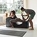Avana Kami Convertible Chaise/Bed Bench for Yoga & Massage - 2-in-1 End of Bed Ottoman with Concealed Fold Out Yoga Lounge Chair, Microvelvet Black