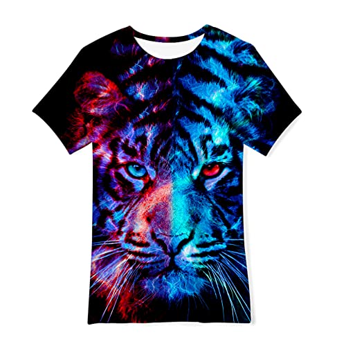 6-8 Ans Enfants 3D Galaxy Licorne Imprimé Nouveauté T-Shirt Coloré Cheval Cool Graphique Tee...