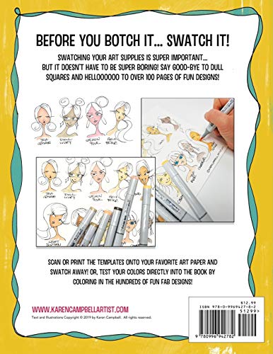 Fun Fab Swatch Pad: Fun color swatching templates designed for artists by artists! (Fun Fab Drawing Series) image 4