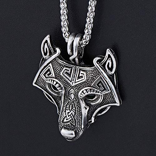 TURTLEDOVE Viking Wolf Head Necklace - Norse Fenrir Pendant of Nordic Scandinavian Amulet2